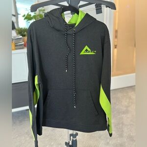Men's Black and Green Hoodie Sweater